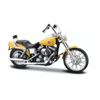 Machetă moto Maisto [1:18] - Harley-Davidson FXDWG Dyna Wide Glide 2001 - yellow [set DCC-MAI31360-39-12] [GDJ-20-19139]